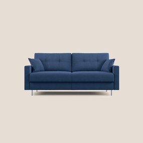Megan divano letto matrimoniale in microfibra smacchiabile T11 blu