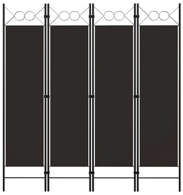 Paravento A 4 Pannelli Marrone 160x180 Cm /