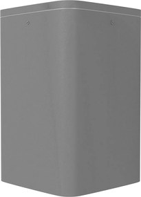 Plafoniera da soffitto E27 Quadrata IP54 in Alluminio - Grigia