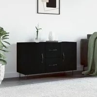 Credenza Nera 100x36x60 cm in Legno Multistrato 828165