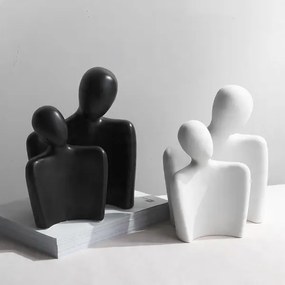 Elegante decorazione da tavolo nera, 20 x 5,5 x 14,5 cm