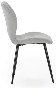 Set di sedie da pranzo grigio chiaro 4 pz Milu - Marckeric