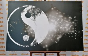 Quadro su tela – Simbolo Yin e Yang in bianco e nero