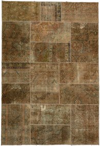 Patchwork Tappeto orientale 250x170 Verde (Pakistan) Annodato A Mano