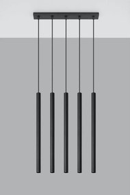 Lampada a sospensione nera, lunghezza 45 cm Fideus - Sollux