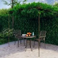 Pergolato da Giardino Marrone Anticato 3x3x2,5 m in Ferro 313997