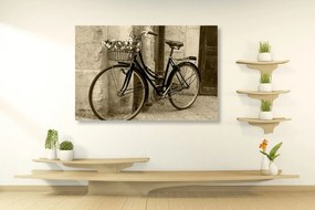 Stampa su tela – Bicicletta rustica in seppia