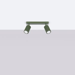 Sollux SL.1618 - Faretto KARBON 2xGU10/10W/230V verde