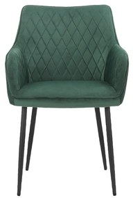 Set di sedie da pranzo verde in imbottito 2 pz Elvira – Støraa