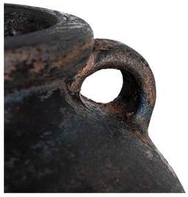 Vaso marrone scuro in terracotta alto (altezza totale 60 cm) Artem – Ixia