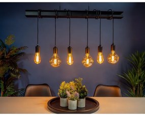 Eglo 43712 - Lampadario a sospensione con filo TOWNSHEND 6xE27/60W/230V nero