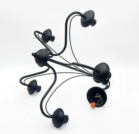 Lampadario a catena ANTON 5xE14/15W/230V nero