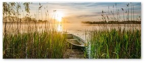 Immagine su tela, 125 x 50 cm Boat in the Grass - Styler