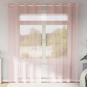 Tende İn Voile Con Occhielli 2 Pz Rosa 140x225 Cm /
