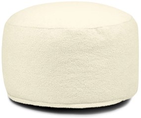 Poggiapiedi marrone con rivestimento in bouclé Om 60 – SLOWDOWN