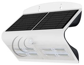 Applique Led 6,8W Bianco con pannello solare IP65 Bianco neutro 4000K con sensore crepuscolare e di movimento Novaline
