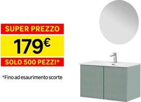 Mobile bagno Burano L 80 x H 51 x P 46 cm verde