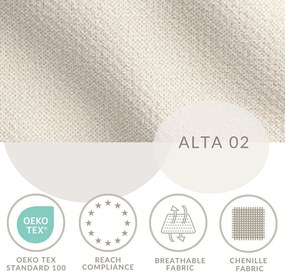 Letto matrimoniale imbottito crema con spazio contenitivo e rete 160x200 cm Lounge L - Maison de Rêve