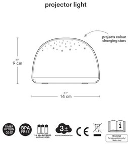 A Little Lovely Company - lampada con proiettore - dinosauri