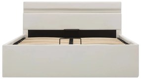 Giroletto contenitore idraulico led bianco similpelle 140x200cm