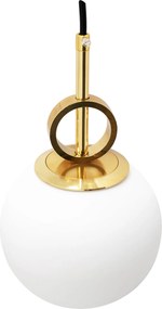 Lampada Da Soffitto Pensile Di Vetro Palla Bianco Oro APP482-1CP