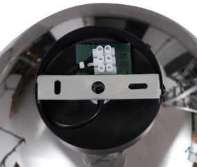 Plafoniera Art Déco nera con vetro fumé - Sandra