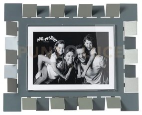 Portafoto di design vertigo grande orizzontale giada/petrolio in fe...