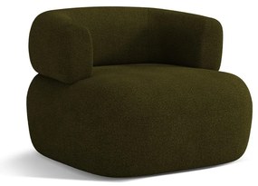 Poltrona in tessuto bouclé verde Jenny - Micadoni Home