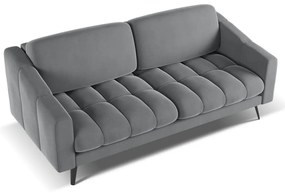 Divano grigio con rivestimento in velluto 202 cm Nalu – Makamii