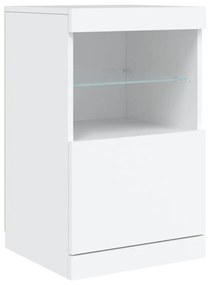 Credenza con luci led bianca 41x37x67 cm