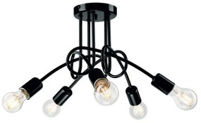 Plafoniera senza paralume nera 46x46 cm Camilla – LAMKUR