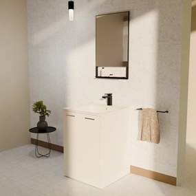 Mobile da bagno sotto lavabo COLAVENE Large bianco opaco L 60 x H 82.5 x P 60 cm 2 ante, lavabo non incluso