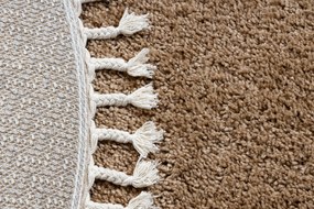 Tappeto BERBER 9000 cerchio beige Frange berbero marocchino shaggy
