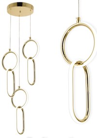 Lampada a sospensione LED G077-3CPR Gold