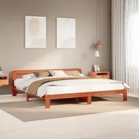 Letto senza Materasso Marrone Cera 180x200 cm in Legno di Pino 855560