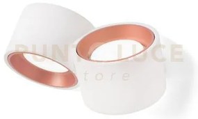 Nasso applique a parete 2 luci attacco gx53 biemissiva tonda rame 2...