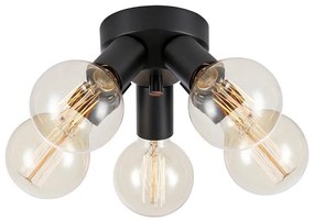Markslöjd 108552 - Plafoniera MAZZO 5xE27/40W/230V nero