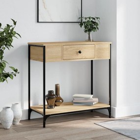 Tavolino Consolle Rovere Sonoma 75x34,5x75cm Legno Multistrato /