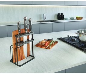 Portautensili da cucina in acciaio inox Tokyo Lava - Metaltex