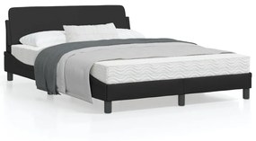 Giroletto Con Testiera Nero 140x190 Cm İn Similpelle /