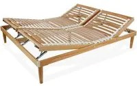 Rete letto in legno 150x190 h 52 cm Singola con 26 doghe Faggio Oscillanti Alzata manuale