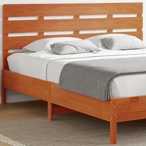 Testiera Marrone Cera 180 Cm İn Legno Massello Di Pino /