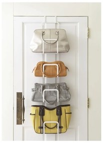 Portaborse bianco con gancio per porta e 4 ganci Sapporo - YAMAZAKI