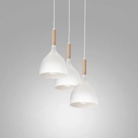 Lampadario a sospensione con filo NOAK WOOD 3xE27/60W/230V