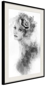 Poster  Mysterious Lady  Cornice Quadri Cornice nera con pass-partout, Larghezza x Altezza Home decor 20x30