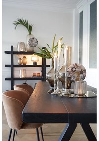 Sedia da pranzo in velluto marrone Elyna - Light &amp; Living