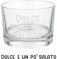 Coppetta in vetro 190 ml scritta Dolce e un po' salato