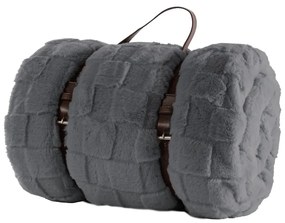 Coperta grigia in micropile 150x200 cm Rava – Tiseco Home Studio