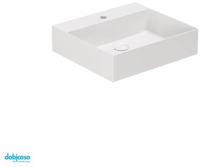 Azzurra Ceramica "Elegance Squared" Lavabo D'Appoggio Sospeso/D'Appoggio Con Foro