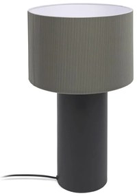 Kave Home - Lampada da tavolo Domicina in metallo con finitura nera e grigia